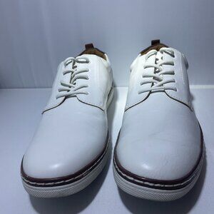Alfani Billy Men's White Leather Lace Up Casual Oxford shoes Size 11M